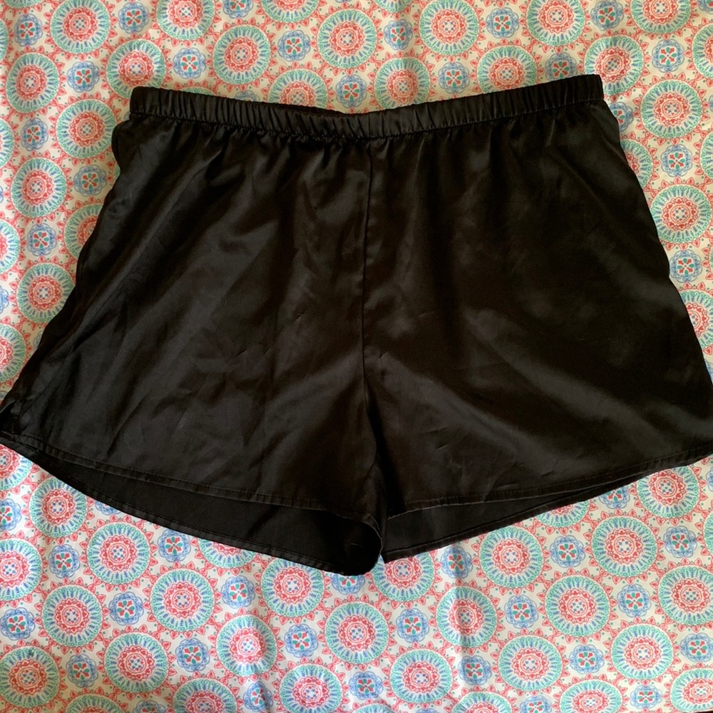 satin pajama shorts